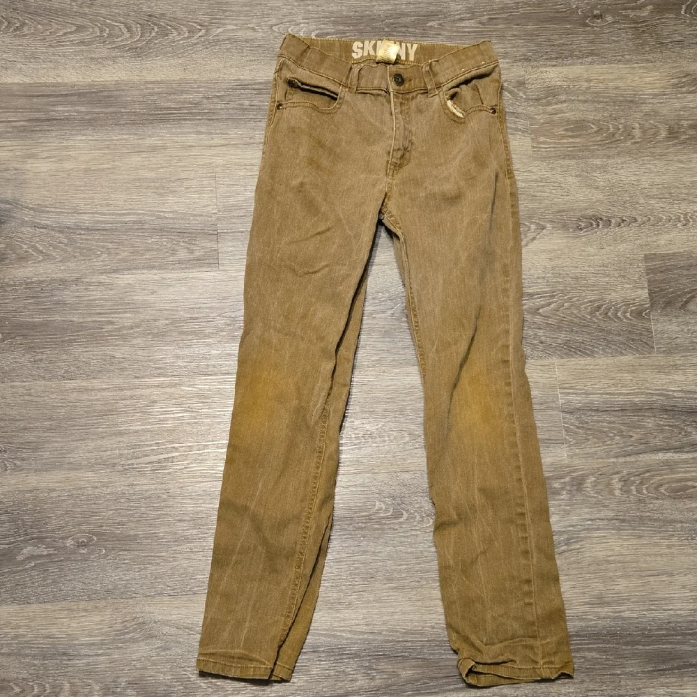 Gymboree Boys Tan Skinny Jeans Sz 12
